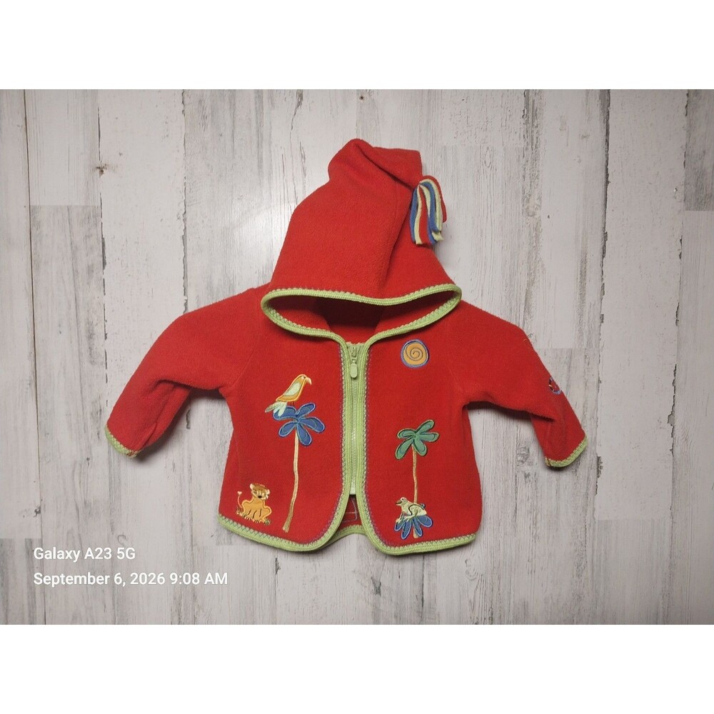 Hanna Andersson Embellished Fleece Jacket Size 60 3-6 Months